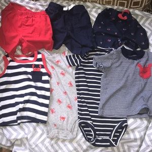 Lot of summer tops & shorts Carter’s 9month